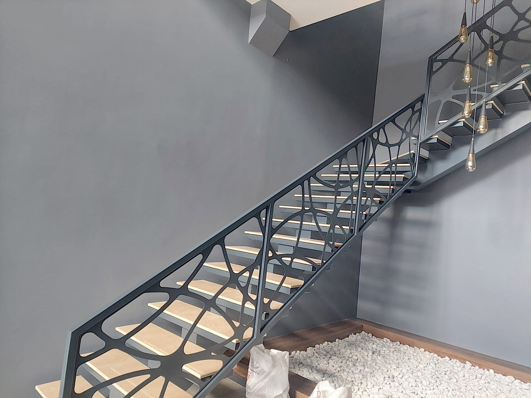 tek omurgalı sahanlikli merdiven modelleri
